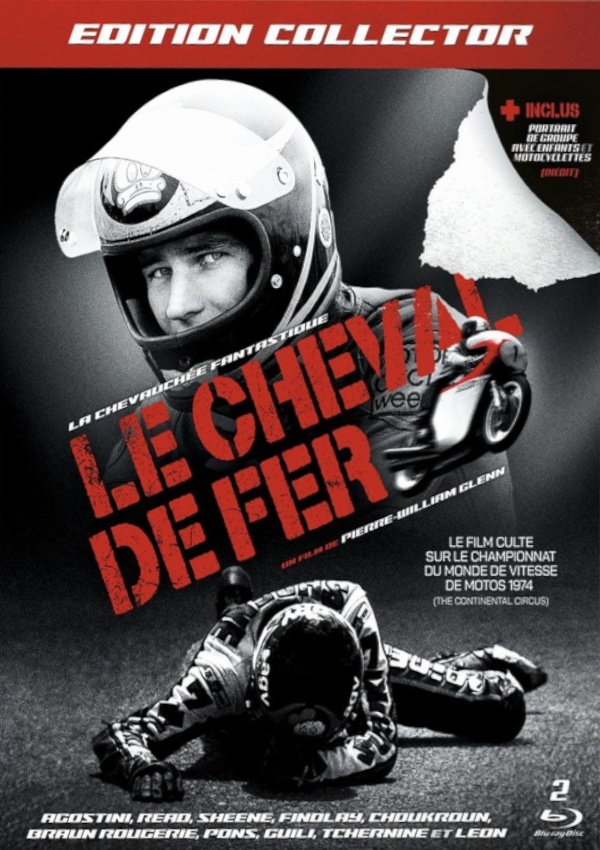 Affiche du document Cheval de fer (Le) ; Portrait de groupe avec enfants et motocyclettes