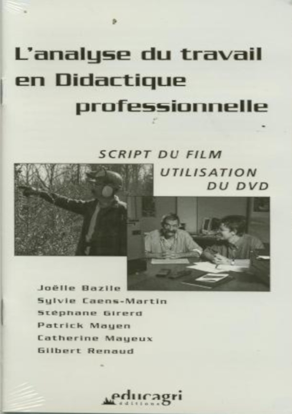 Affiche du document Analyse du travail en Didactique Professionnelle (L')