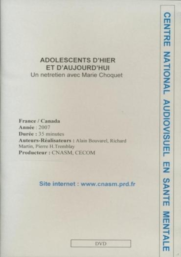 Affiche du document Adolescents d'hier et d'aujourd'hui : un entretien avec Marie Choquet